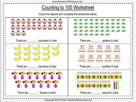 Counting To 100 Worksheet Math 1st Grade