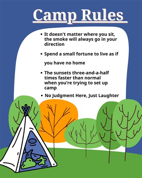 Camp Rules Ginnie Springs Camping Camping Camping Rules