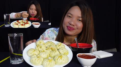 Eating Big Juicy Momo Momo Eating Challenge Dumpling Nepali