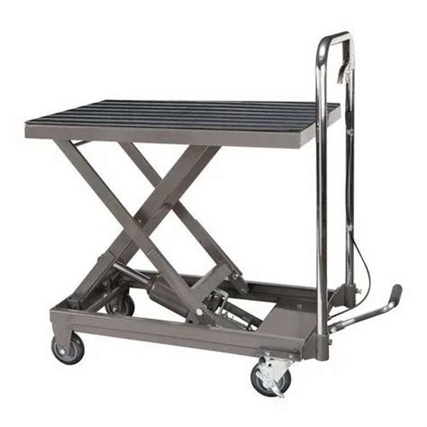 Y Hand Mild Steel Hydraulic Lifting Table For Material Handling