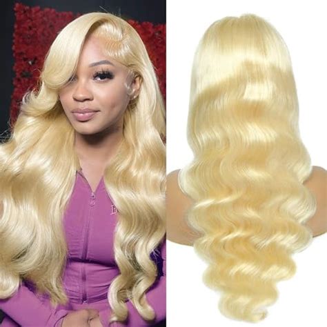 613 Lace Front Wig Human Hair 13x4 Body Wave Blonde Lace