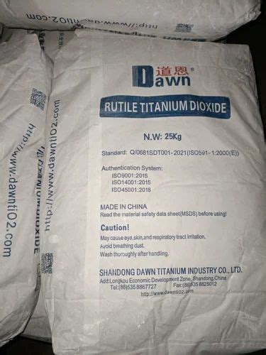 Titanium Dioxide Rutile Dawn R2195 25 Kg At Rs 225 Kg In Vadodara ID