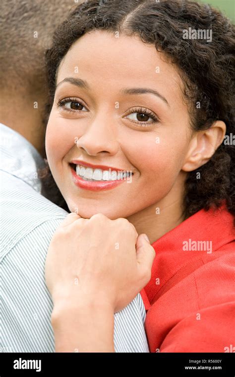 Woman Hugging Man Stock Photo Alamy