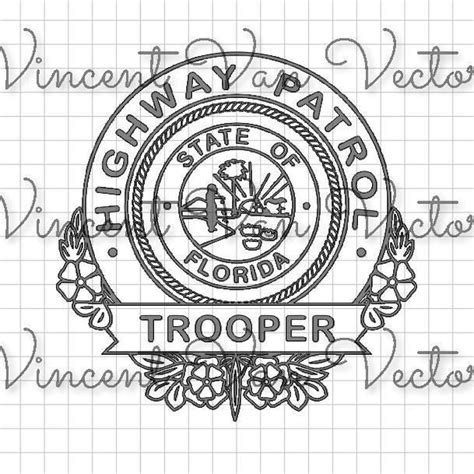 Florida Highway Patrol Badge Svg Etsy