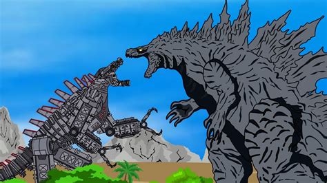 Godzilla Earth Vs Mechagodzilla 2021 Fight Scene Kaiju Animation Youtube