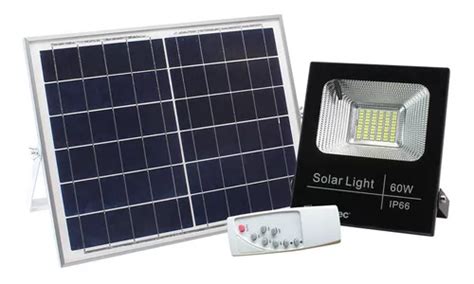 Reflector Solar Led 60w 500w Control Remoto Exteriores MercadoLibre