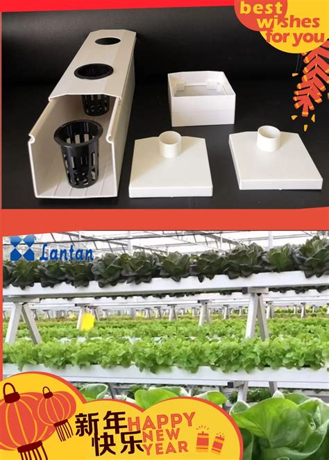 Greenhouse Planting System Square Pvc Plastic Nft Hydroponics Channel