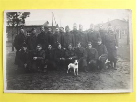 Carte Photo Campement En Service Militaires Soldats Uniforme