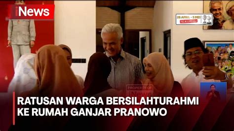 Ganjar Open House Di Sleman Warga Ramai Berdatangan Dari Anak Hingga