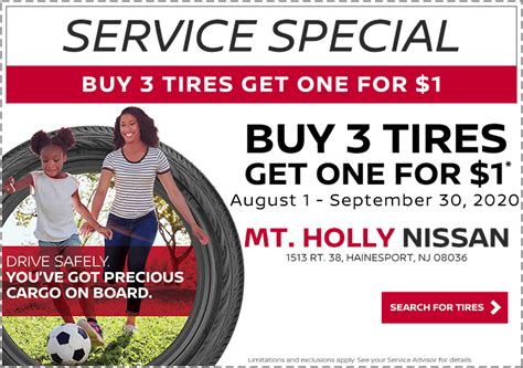 Specials on Service for Your Nissan from Mount Holly Nissan Dealers