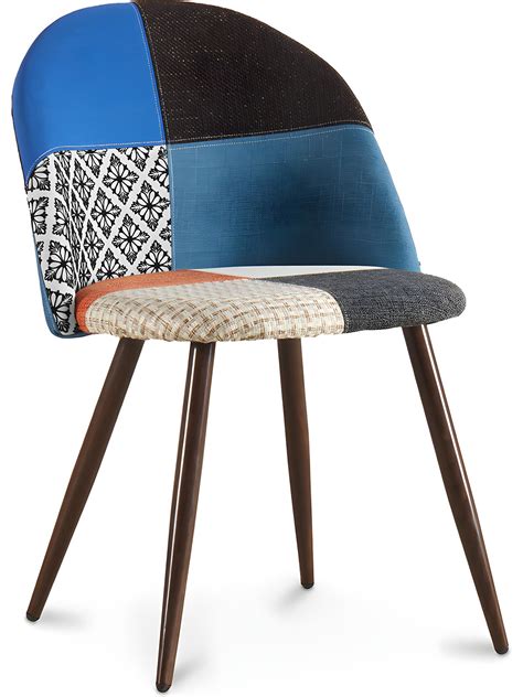 Chaise De Salle Manger Tapiss E En Patchwork Style Scandinave