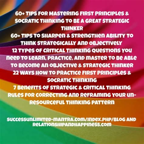 The 7 Habits Of Highly Effective Thinkers Sharpen Your Strategic Mind And Achieve Peak Performance