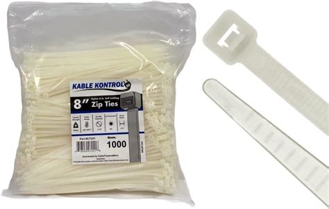 Amazon Kable Kontrol Cable Zip Ties Natural White Pcs Inch