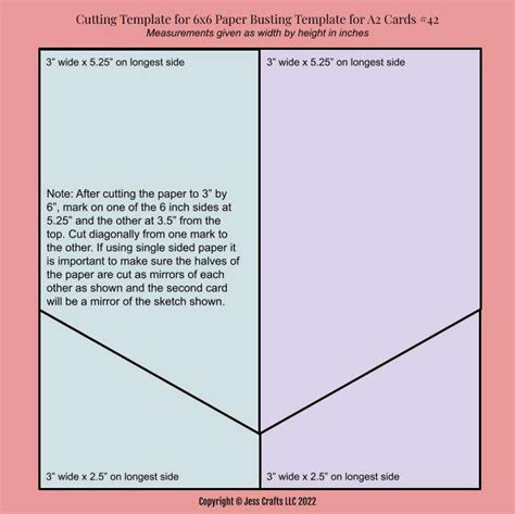 6X6 Paper Busting Template 42 Jess Crafts