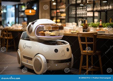 Robotic Assistant Or Service Robot For Serving Foods In Restaurant