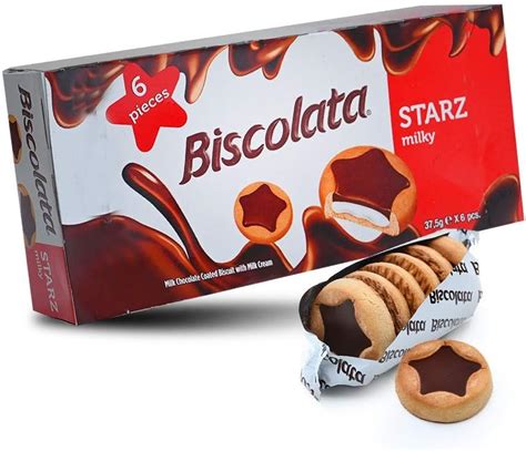 Biscolata Starz Milky Chocolate Coated Biscuit With Milk Cream 4 x 225 ...