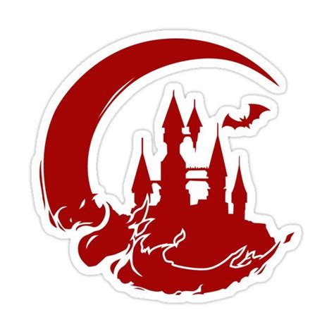 Castlevania Moon Castle Sticker By MelShardae Dracula Castle