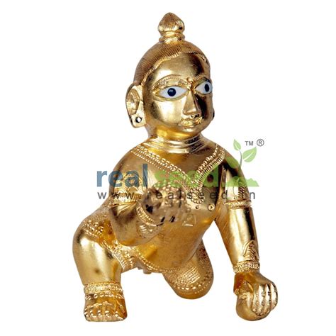 Buy Real Seed Brass Laddu Gopal Kishan Thakurji Murti Idol Statue