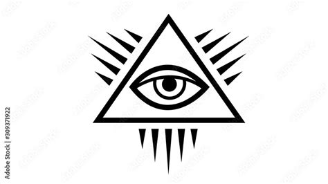 God's eye. sketch of masonic symbolism Stock Illustration | Adobe Stock