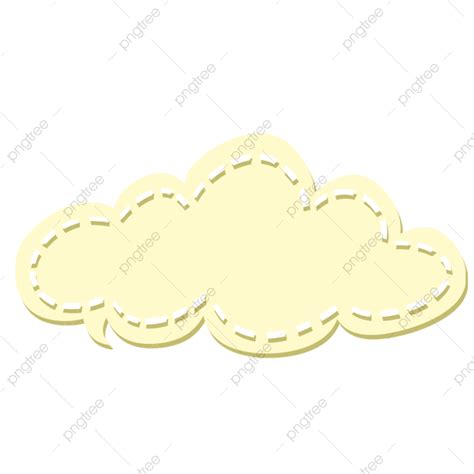 Hand Drawn Dialog Hd Transparent Hand Drawn Yellow Clouds Cartoon