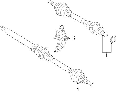 CV6Z3B436AQ - Ford Axle ASSEMBLY. SHAFT - FRONT AXLE. Escape | Havre ...