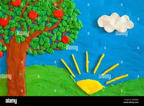 Paysage Illustration de la pâte à modeler Photo Stock Alamy