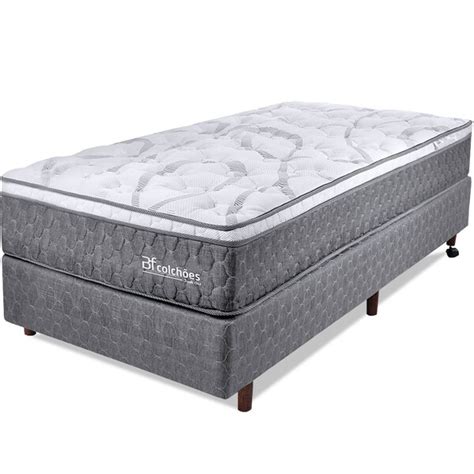 Cama Box Solteiro Colch O Smart Spring Mola Ensacada E Pillow Top De