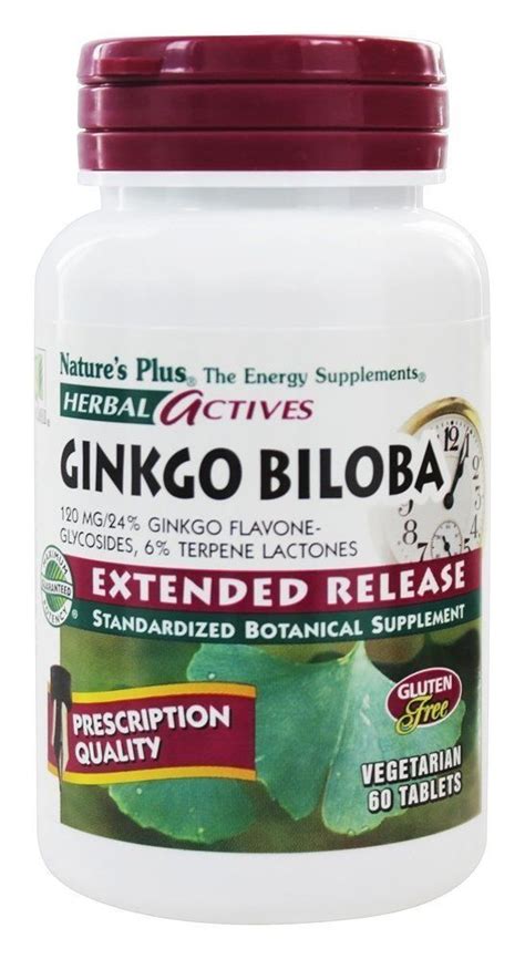 Ginkgo Biloba Extract Mg Time Release Nature S Plus Sustained