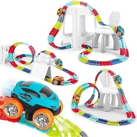 Circuit Voiture Enfant Jouet Piste De Voiture Lumineuse Avec Pistes