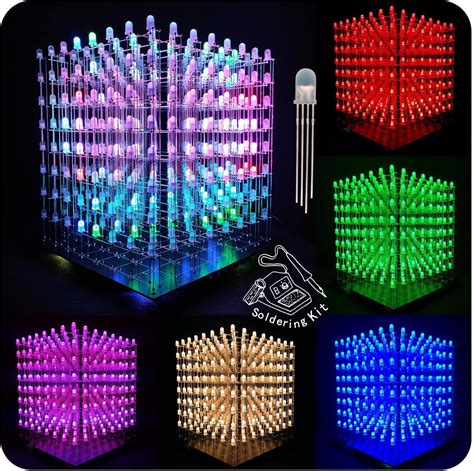 Icubesmart 3d8rgb Led Cube Kit Diy Electronics Kit 8x8x8