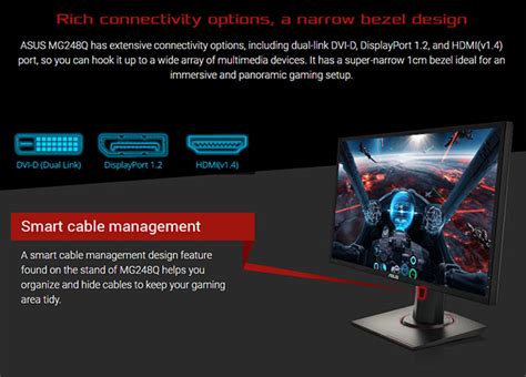 Asus MG248Q/R 24-inch FHD (1920x1080), Gaming Monitor | VillMan Computers