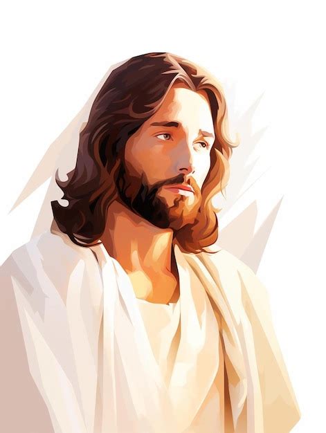 Premium AI Image | a painting of jesus with a cross on his face.