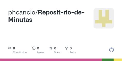 GitHub Phcancio Reposit Rio De Minutas