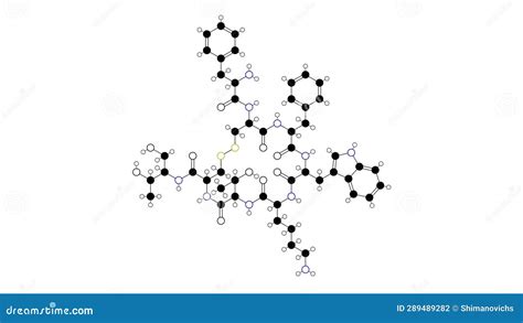 Molécula Octreotida Modelo De Balandstick De Fórmula Química