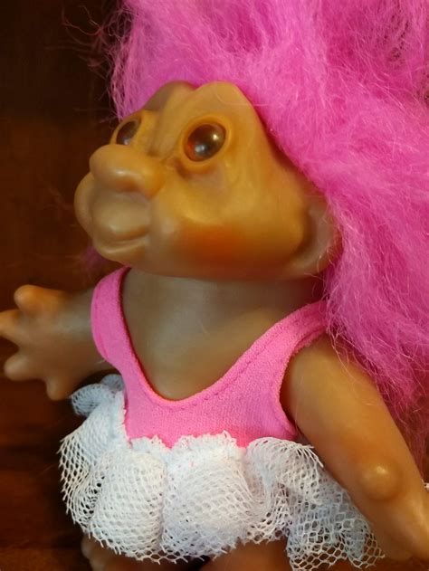 Vintage 1986 Dam Ballerina Troll Doll With Pink Hair 5 Inch Etsy