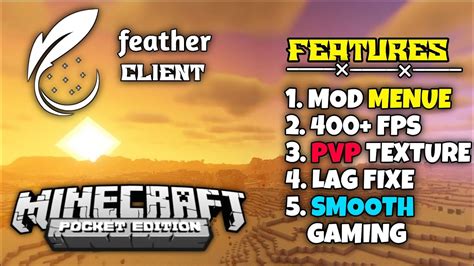 Best Fps Booster Feather Client For Minecraft Pe Feather Client