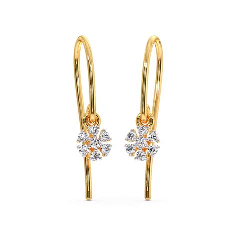 Bright Star Diamond Dangle Earrings Candere By Kalyan Jewellers