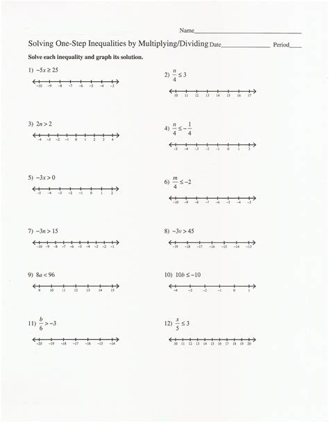 Compound Inequalities Worksheet With Answers Pdf