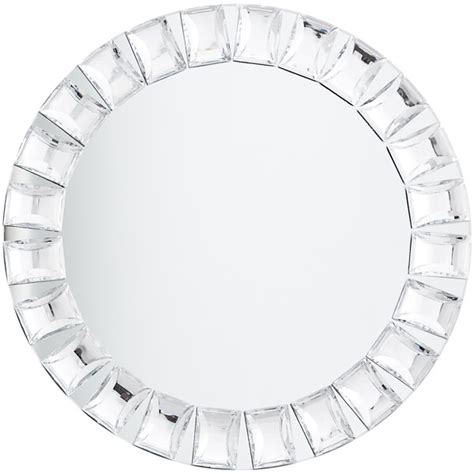 Acopa 13 Round Large Jeweled Glass Mirror Charger Plate 12 Case