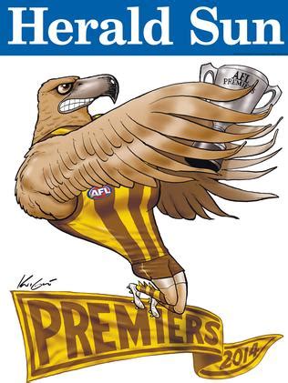 2014 AFL Grand Final Mark Knights Premiership Poster Herald Sun