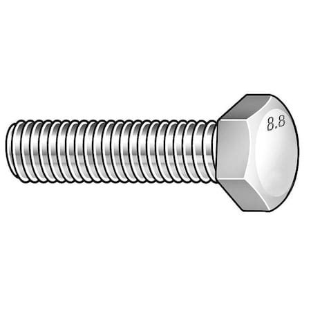 Zoro Select Class M Hex Head Cap Screw Zinc Plated Steel