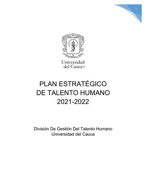 Pdf Plan Estrat Gico De Talento Humano Pdfslide Net