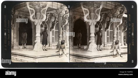 INDIA: FATEHPUR SIKRI, c1907. /n'Entrance to the beautiful marble tomb of St. Selim Chishti ...