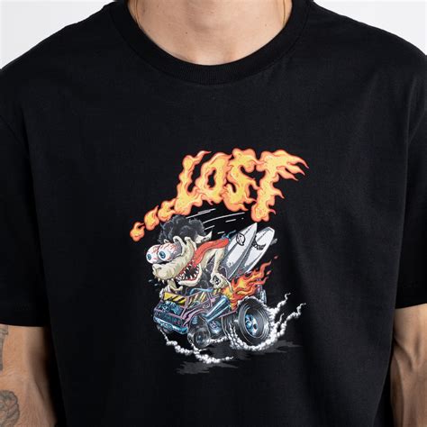 Camiseta Lost Hot Rod Preto Rock City