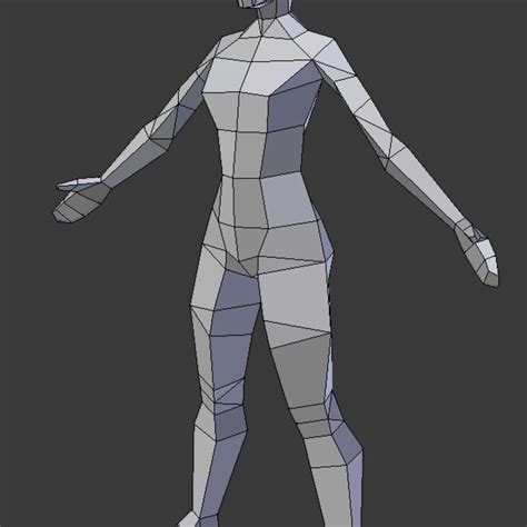 Low Poly Female Model D Model Blend Unknown Obj Fbx Dae Ds