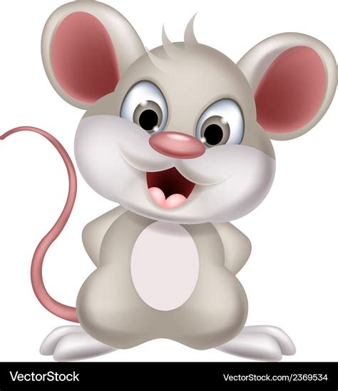 Cute Mouse Cartoon Posing Royalty Free Vector Image