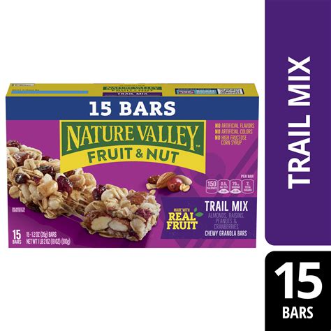 Nature Valley Chewy Fruit And Nut Granola Bars Trail Mix 15 Bars 18