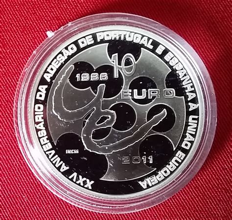 10 Euro Silber 2011 25 Jahre EU Beitritt Spanien Und Portugal Polierte