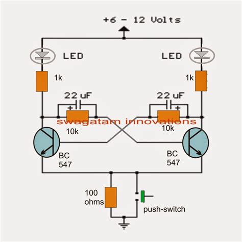 Flip Flop Circuit Schematic Flip Flop Led Flasher Circuit Sc