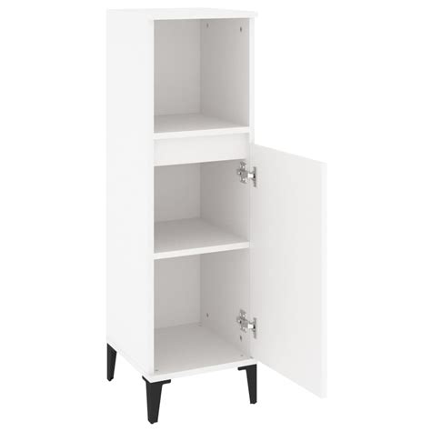 Dioche Armoire De Salle De Bain Blanc X X Cm Bois D Ing Nierie